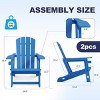 FURNIinspire Patio Accent Chairs Outdoor Folding 2PCS Chairs Adirondack Chair, Portable Chair With Handles For Backyard, Blue, 31.4"*29.6"*36.4" - 3 of 4