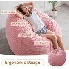 MAXYOYO 3 in 1 Giant Bean Bag Chair for Adult, High-Density Foam Filling, Convertible Sofa Bed, Pink - 4 of 4