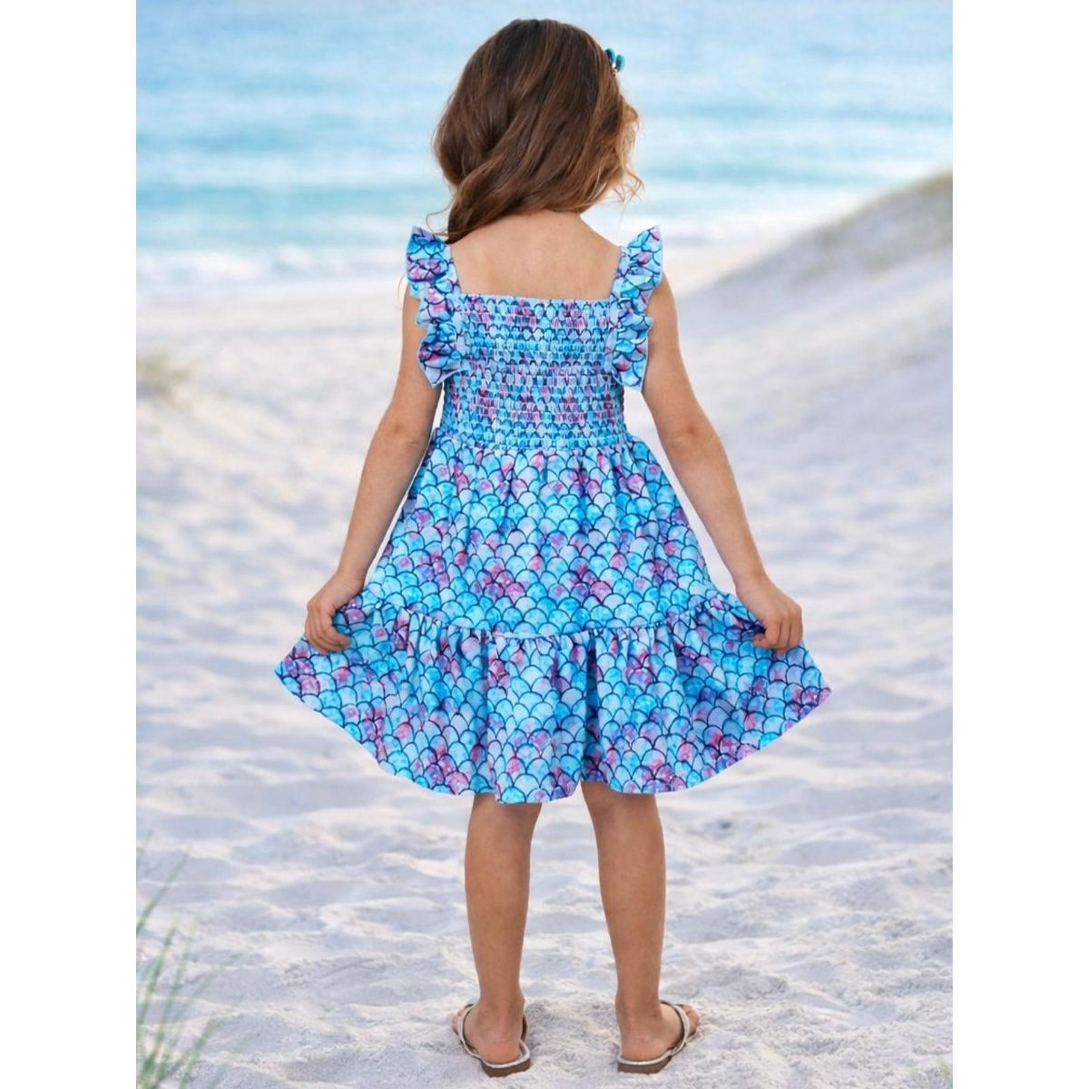 I Washed Up Like This Mermaid Ruffle Sundress Mia Belle Girls - thumbnail 5