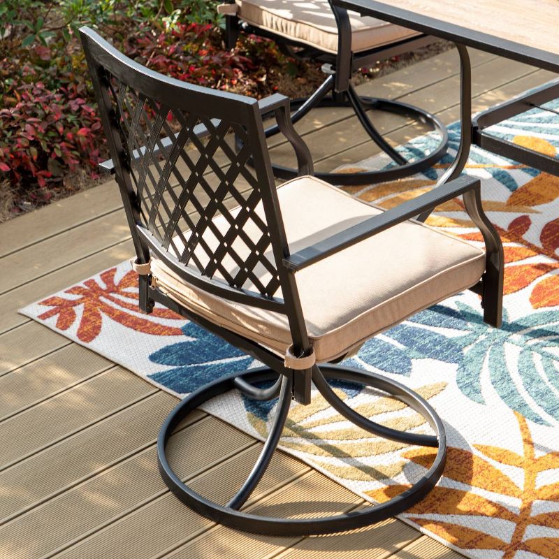 5pc Outdoor Swivel Chairs &#38; Square Table - Captiva Designs, 5 of 11