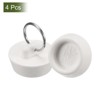 Unique Bargains Rubber Stainless Steel Beaded Chain with Pull Ring Bathtub Drain Stopper 4 Pcs - 3 of 4