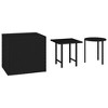 vidaXL Side Tables 3 pcs Black Poly Rattan - 2 of 4
