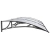 vidaXL Door Canopy Black and Transparent 39.4 in.x31.5 in. Polycarbonate - 4 of 4