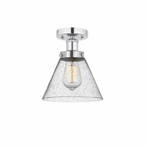 Cone - 1 Light Semi-Flush Mount In Industrial Style-9.75 Inches Tall and 7.75 Inches Wide - 1 of 1