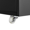 Mobile Copier Cabinet 2-door Steel Rolling Printer Stand With Storage Metal File Cabinet With 360 Degree Rotation Wheels For Office - 4 of 4