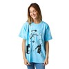 Coraline Character & Icons Women’s Blue Mineral Wash Crew Neck Short Sleeve T-shirt - 3 of 4