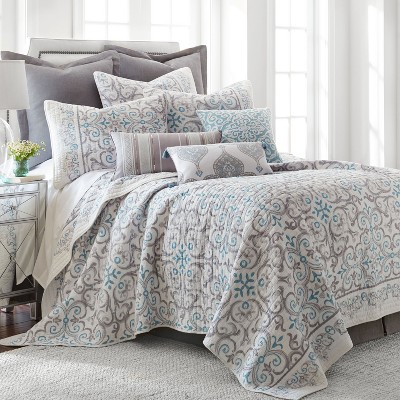 Architectural Tile Quilt Set - Full/queen Quilt And Two Standard Pillow ...