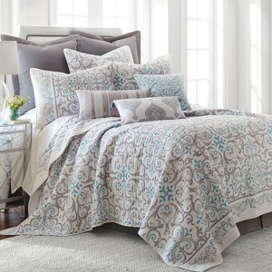 Architectural Tile Quilt and Pillow Sham Set - Levtex Home - 1 of 4