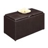 Designs4Comfort Sheridan Storage Bench with 2 Side Ottoman - Breighton Home - 3 of 4