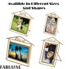 Fabulaxe Decorative Gold Metal Floating Picture Frame Vertical & Horizontal Photo Display with Easel Back - 2 of 4