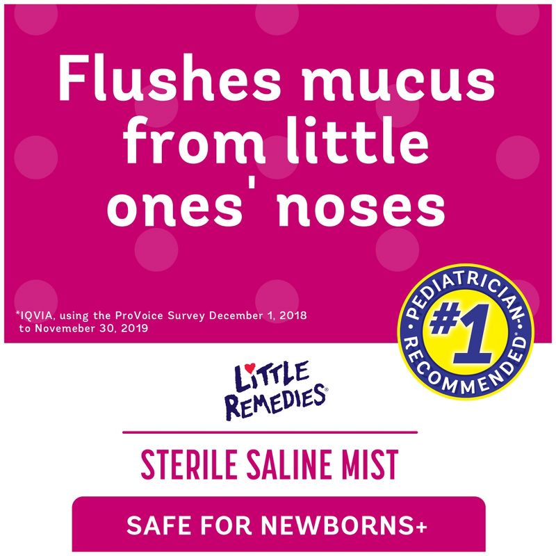 Little Remedies Saline Nasal Mist for Babies Stuffy Noses - 3 fl oz, 4 of 12