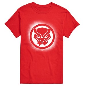 Men's - Marvel - Black Panther Spray Paint Logo Short Sleeve Graphic T-Shirt - 1 of 3
