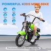 Jojoka Electric Motorcycle for Kids, 24v Dirt Bike Electric with Led Lights, Rear Brake, Leather Seat, Two Speed Max Up to 14MPH - 4 of 4
