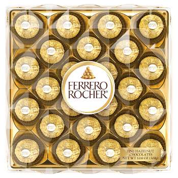Ferrero Rocher Candy Fine Hazelnut Chocolates 24ct