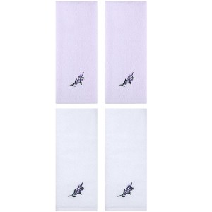 REGALWOVEN 4 Pcs Bathroom Home Decor Cotton Soft Absorbent Floral Embroidered Hand Towel 13" x 29" - 1 of 4