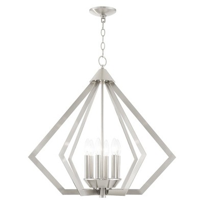 Livex Lighting Prism 6 - Light Chandelier in  Brushed Nickel
