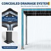 Acekool 10x12 FT Aluminum Louvered Pergola with Adjustable Rainproof Roof, Outdoor Patio Pergola, Dark Gray - 4 of 4