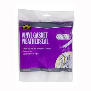 M-D - Vinyl - Gasket Weatherstrip - For Doors and Windows - White - 17 ft. - 1 of 1
