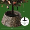 JIONJOY Natural Seagrass Christmas Tree Collar & Woven Skirt, Stand Base Cover for 4-9ft Trees, Indoor Holiday Decoration - 2 of 4