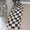 Washable Area Rugs, Modern Plaid Rugs for Living Rooms, Stain-Resistant Soft Geometric Rugs, Foldable Non-Slip Decorative Rugs - 4 of 4