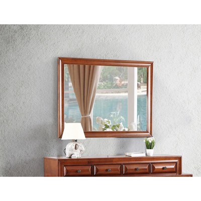 LaVita 45" x 33" Oak Framed Rectangular Dresser Mirror