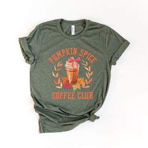 Simply Sage Market Women's Coquette Pumpkin Spice Coffee Short Sleeve Graphic Tee - 1 of 4