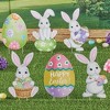 Collections Etc Happy Easter Colorful Eggs and Bunnies 6-Piece Garden Stake Set - 2 of 2