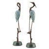 SPI Home Wetlands Heron Pair Sculpture – 17" Solid Brass Wading Birds Figurine for Elegant Coastal or Nature-Inspired Decor - 2 of 4
