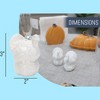 Nat & Jules Turkey atop a Pumpkin 3 x 2 Ceramic Salt and Pepper Shakers: Perfect for Thanksgiving & Indoor Fall D�cor - Set of 2, Classic White - 2 of 4