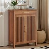 Hommoo 5-Tier Shoe Storage Cabinet with Louvered Doors and Drawer - 3 of 4