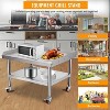 Equipment Grill Stand Table, 220 lbs Bottom Shelf | Adjustable Legs with 2" Edge Baffle | Ideal for Commercial Kitchens, Hotels, and Homes - 2 of 4