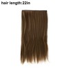 Unique Bargains Women's Straight Long Hair Hair Extensions High Temperature Fiber Mixed Light Brown 1 Pc - 3 of 3