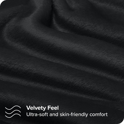 Full Black Microplush Polyester Deep Pocket Sheet Set