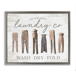Stupell Industries Rustic Laundry Clothespins, 17" x 21" - 1 of 4