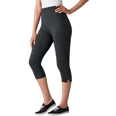 Woman Within Plus Size Stretch Cotton Capri Legging