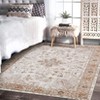 8'x10' Washable Floral Medallion Living Room Rugs, Distressed  Retro Accent Bedroom Carpet, Large Low Pile Non Slip Dining Room Rugs, Light Orange - 3 of 4