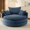 KWPZQEB Swivel Accent Chair - 360° Swivel Round Chair with 3 Pillows and Dual-layer Cushion, Comfy Corduroy Fabric Sofa Chairs for Living Room - 2 of 4