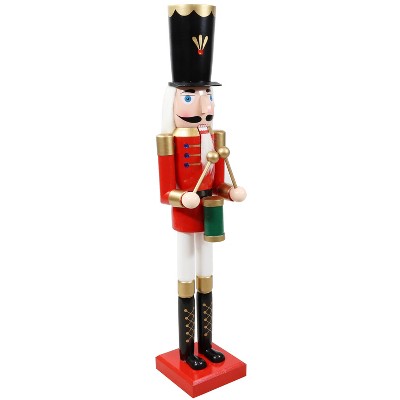 Sunnydaze Noah the Harmonious Indoor Decorative Traditional Christmas Wooden Nutcracker Statue, 35.75-Inch