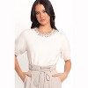 Petal and Pup Orlana Embellished Neck Short Sleeve Sweater - 4 of 4