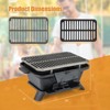 Tangkula 100% Cast Iron Charcoal Grill Portable Hibachi Grill with Grill and Grate Hooks Tabletop Japanese BBQ Grill Black - 4 of 4
