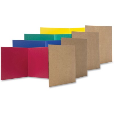 Flipside Products Study Carrel Color Corrugated 12"x48' 24/PK Ast 60045