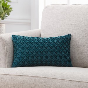 Chanasya Pleated Textured Velvet Throw Pillow Cover - 2-Piece Set - 1 of 1
