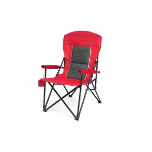 VisioGear Outdoor Portable Chairs, Folding Chair with Cup Holder, Portable Chair for Outdoor Travel Lawn Backyard, red, 25.59"*30.71"*40.94" - 1 of 4