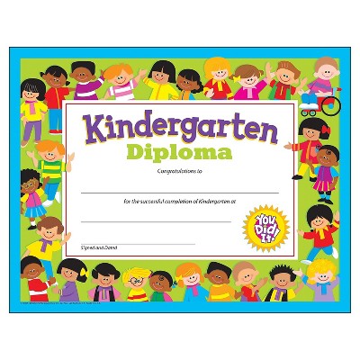 TREND ENTERPRISES INC. Colorful Classic Certificates Kindergarten Diploma 8 1/2 x 11 30 per Pack