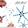 John Bead 5pcs 6" Christmas Snowflake Metal Wire Frames for DIY Bead Ribbon Charms Party Decorations Beading Project - 4 of 4