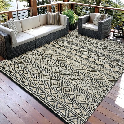 Acekool Outdoor Rug, Waterproof Foldable Reversible UV-Resistant Carpet for Patio, Deck, RV, Balcony, Easy Care