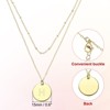 Unique Bargains Women's Gold Tone Disc Pendant Letter Necklace - 2 of 4