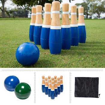Toy Time Set of 2 Outdoor Games – Lawn Bowling Game and 6-Pack of Large Dice