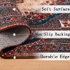 Gulches Rug 8*10 Vintage Bohemia Large Persian Non-slip Washable Rug For Living Room Kitchen Bedroom Living Room Flower Design Reddish Brown - 4 of 4