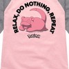 Girls' - Pokémon - Slowpoke Relax Repeat Shirt Tail Raglan Graphic T-shirt - 2 of 4